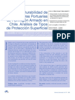 Durabilidad de Estructuras Portuarias de Hormigón Armado en Chile. Análisis de Tipos de Protección Superficial
