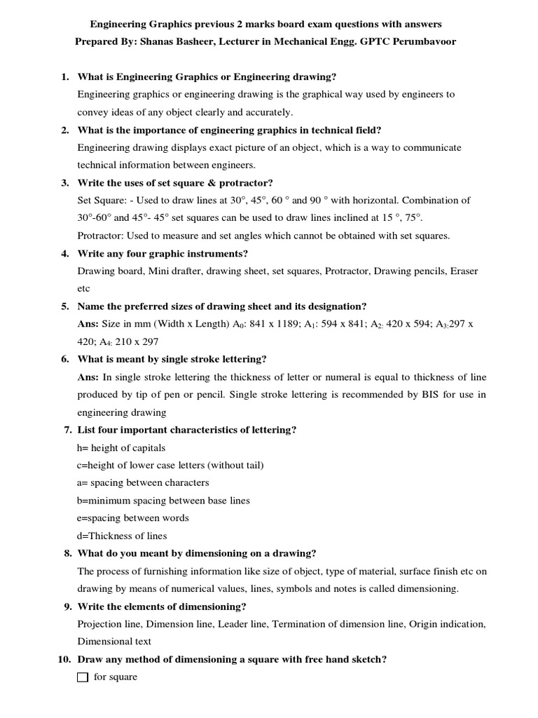 2 Marks Previous Board Exam Questions & Answers | PDF | Ellipse | Geometry