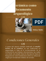 La Cerámica Como Documento Arqueológico