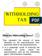 Withholding Tax Latest