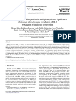 Cytokine and Chemokine Profiles in Multiple Myeloma Significance of Stromal Interaction and Correlation of IL-8 Production With Disease Progression