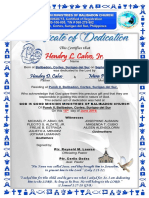 Certificate of Dedication - Hendrey
