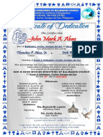 Certificate of Dedication - Johnmark