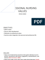 Professional Nursing Values