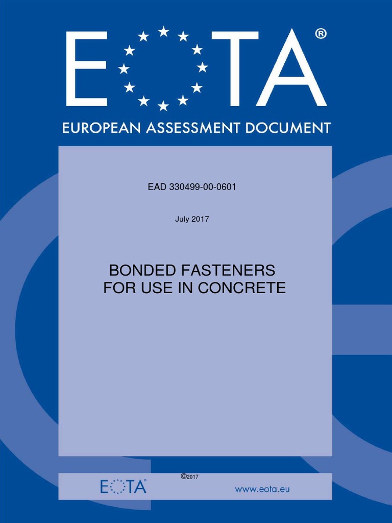 ETA Bonded Fasteners For Use in Concrete PDF Strength Of Materials