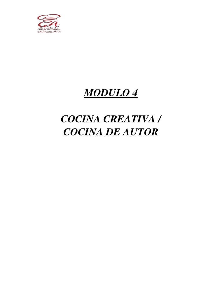 Cocina Creativa y de Autor: Tendencias | PDF | Artes culinarias ...