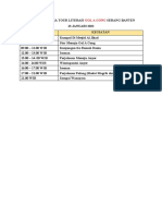 Rundown Acara Tour Literasi Gol A Gong Serang Banten