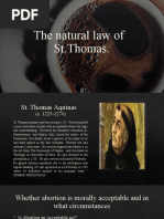 The Natural Law of ST - Thomas