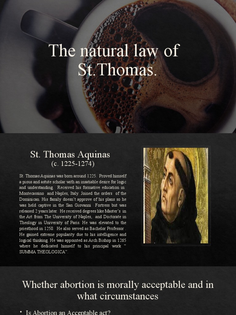 The Natural Law of ST - Thomas | PDF | Thomas Aquinas | Employment