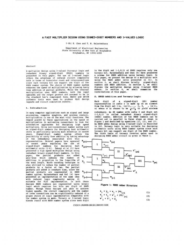 VLSI Multiplier Design for Engineers | PDF | Multiplication | Arithmetic