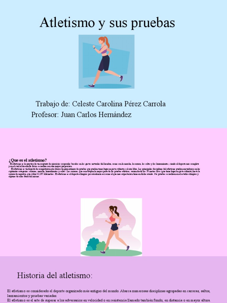 Atletismo y Sus Pruebas | PDF | Deporte del atletismo | Deportes