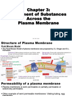 Chapter 3 Movement of Substances Across The Plasma Membrane