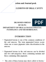 Introduction and Journal Peak Pigmented Lesions of Oral Cavity
