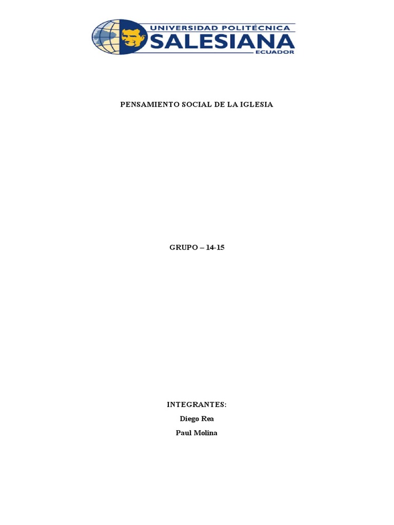 Pensamiento Social de la Iglesia | PDF | Crecimiento personal y profesional