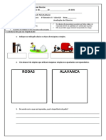 Prova 2º Ano Ciências 4º Bimestre II Máquinas Simples