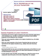 Properties of The Laplace Transform: - Objectives