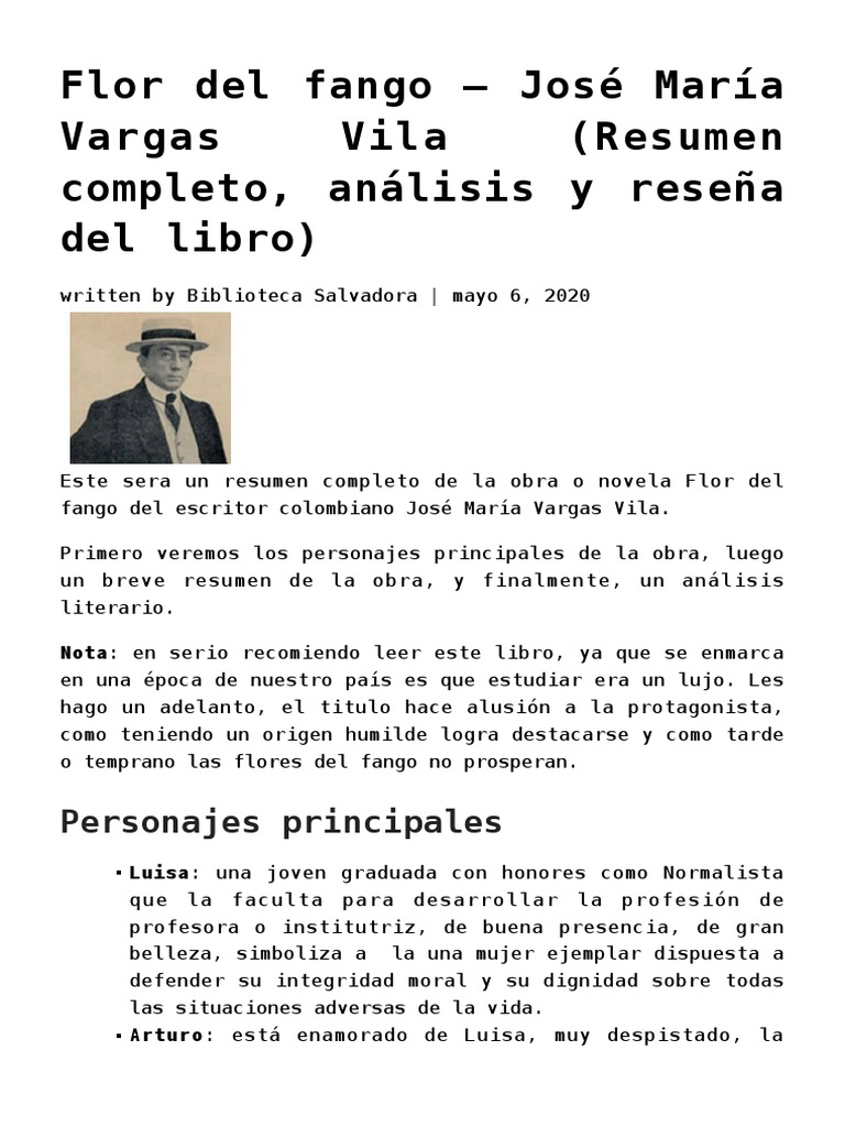 Opción 1 Flor de Fango | PDF | Amor