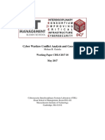 Cyber Warfare Conflict Analysis and Case Studies: Working Paper CISL# 2017-10 May 2017