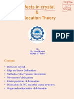 Defects in Crystal & Dislocation Theory