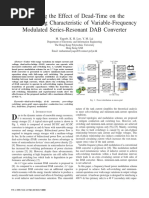 Modeling The Effect of Dead-Time On The Soft-Switching Characteristic of Variable-Frequency Modulated Series-Resonant DAB Converter