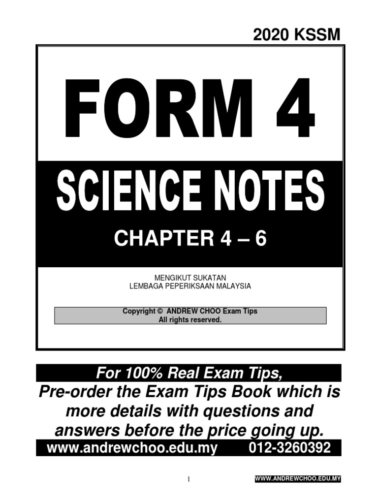 2020 F4 Science Notes KSSM Chapter 4 6 | PDF | Meiosis | Mitosis