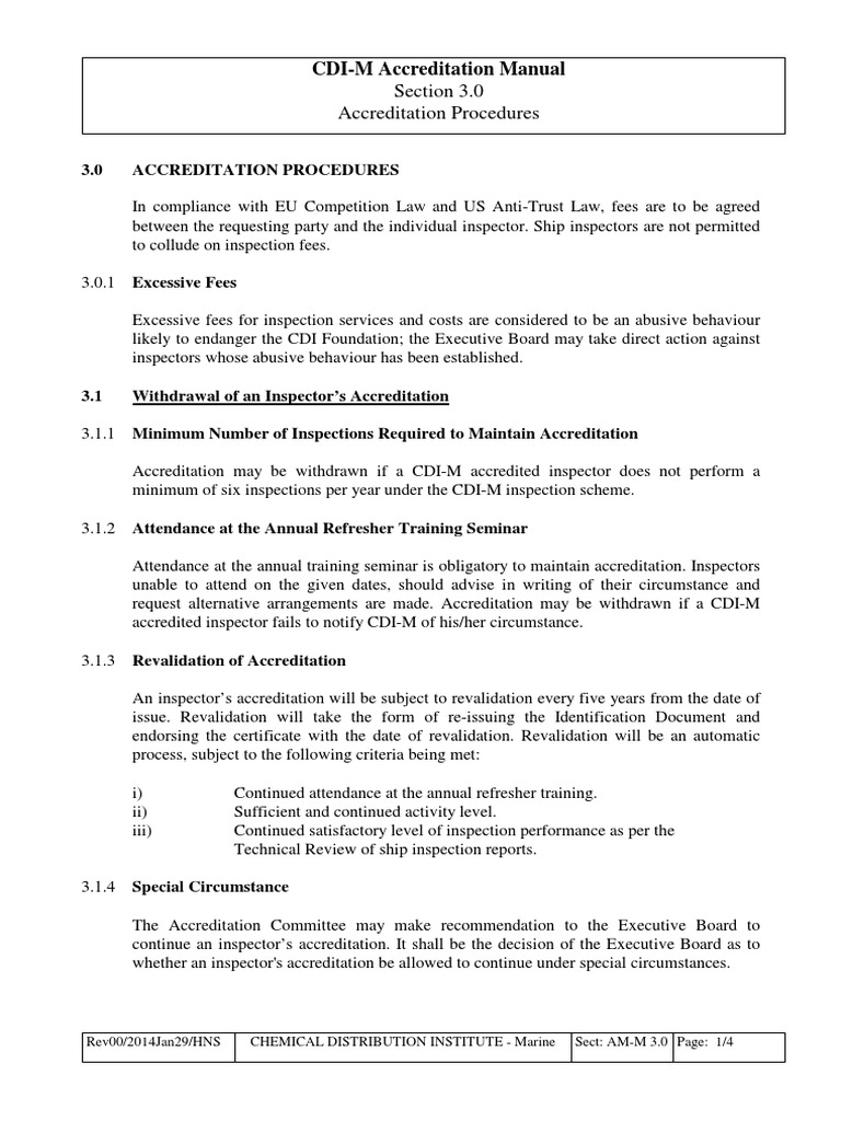 CDI-M Accreditation Procedures Guide | PDF | Board Of Directors | Justice