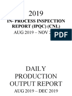In-Process Inspection Report (Ipqc) (CNL) : AUG 2019 - NOV 2019