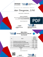 Ester Dongoran, S.PD: Sertifikat