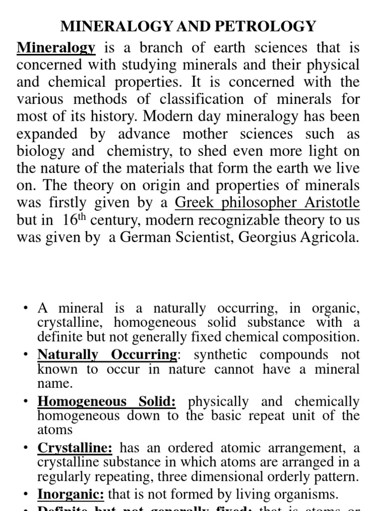 Introduction to Mineralogy and Petrology | PDF | Igneous Rock | Rock ...
