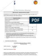 Incident Rate Calculation Worksheet: OEHS Scorecard - Quarterly Performance Report