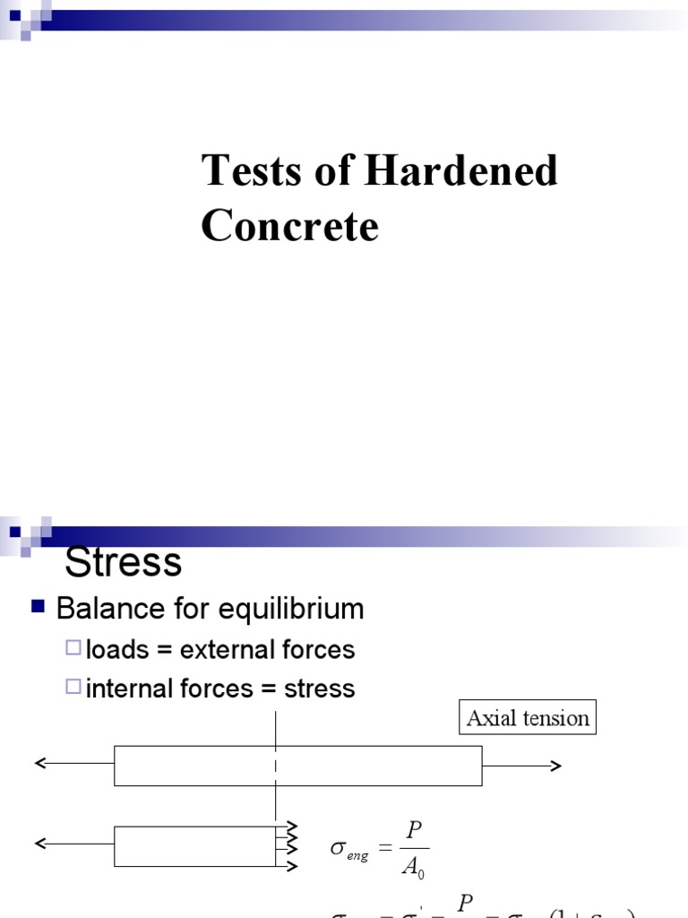 Tests of Hardened Concrete PDF Deformation (Engineering) Strength