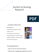 Introduction to Nursing Research: Understanding the Language and Importance