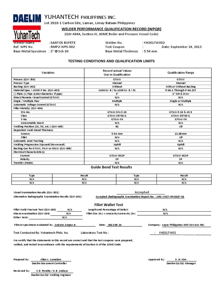 WPQR PDF Construction Welding