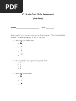 6 Grade Choir Skills Assessment (Pre-Test) : Name - Bell