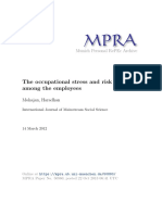 MPRA Paper Occupational Stress