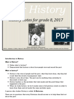 Our History: History Notes For Grade 8, 2017