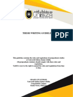 Thesis Writing Guidelines UnisZa