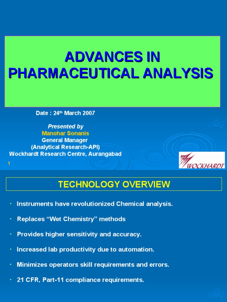 Advances in Pharmaceutical Analysis | PDF | High Performance Liquid ...