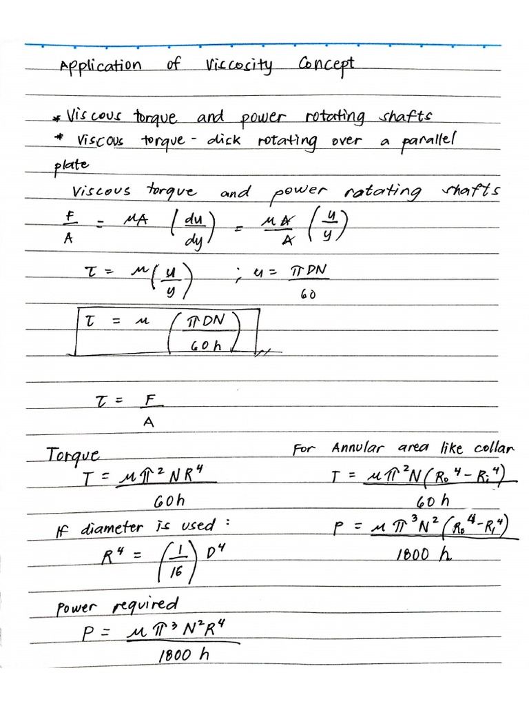 Application of Viscosity Concept | PDF