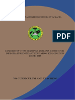 764 Curriculum and Teaching: The National Examinations Council of Tanzania