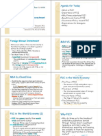 Agenda For Today: IB311: Foreign Direct Investment