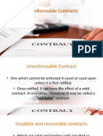 Unenforceable Contracts Reports