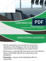 Corporate Dissolution and Liquidation