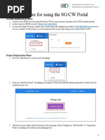 Procedure For Using SG - CW - Portal