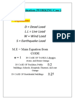 D Dead Load L.L Live Load W Wind Load S Earthquake Load