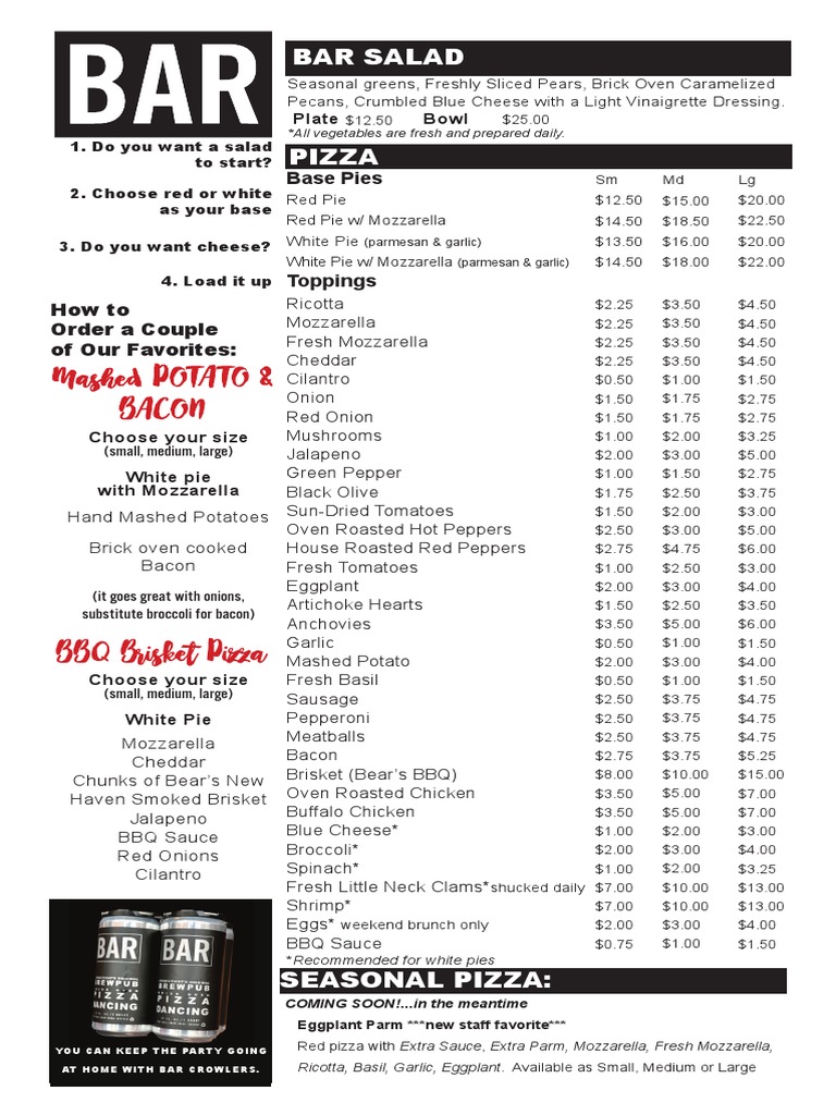 BBQ Brisket Pizza Bar Salad PDF Pizza Lime (Fruit)