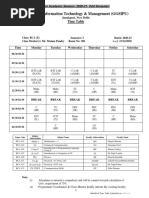 Bca First Sem (E) Time Table