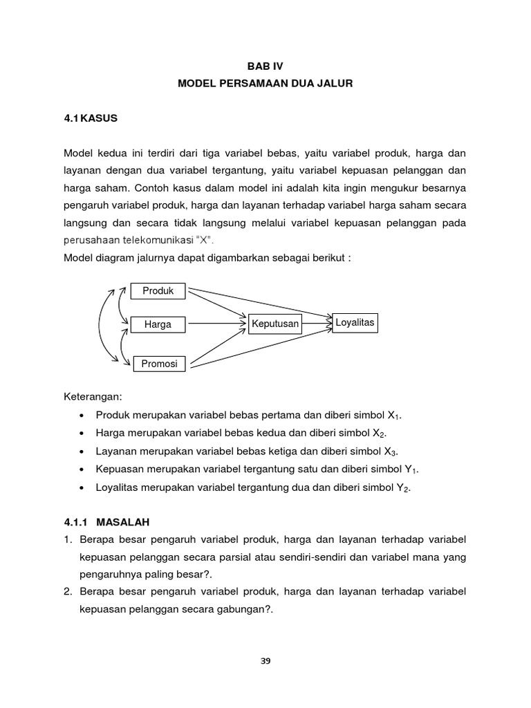 Analisis Jalur Tiga Variabel pada Kepuasan | PDF