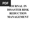 Journal in Disaster Risk Reduction Management