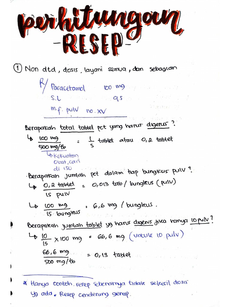 Perhitungan Resep | PDF